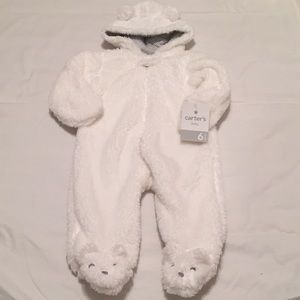 Carter's Heavy Fleece Jumpsuit with Feet 6M.